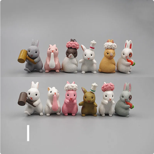 Mini Resin Animal Figurines | DIY Micro-Landscape & Garden Decor