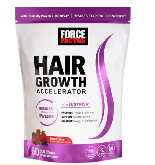 Hair Growth Accelerator Chews | Vitamin D Gummies – 60 Count