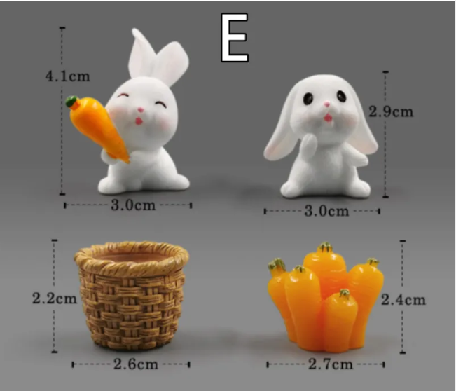 Mini Resin Animal Figurines | DIY Micro-Landscape & Garden Decor