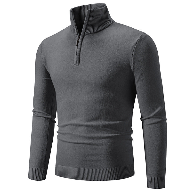Men's Plus Size Fleece Zip Mock Neck Sweater | Sizes S–3XL