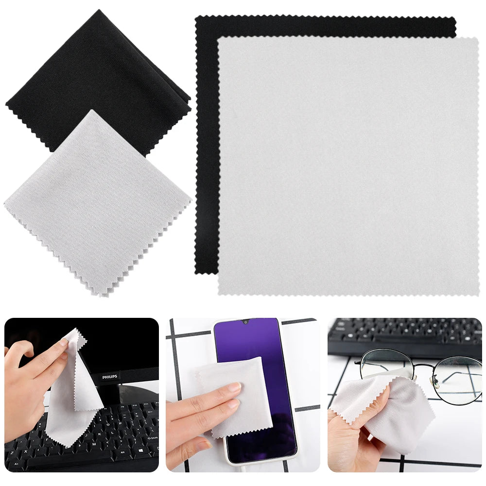 CrystalClear Microfiber Cleaning Cloths – Lint-Free, Pack of 6