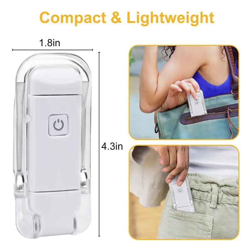 LED Clip-On Book Light | USB Rechargeable Eye Protection Reading Light