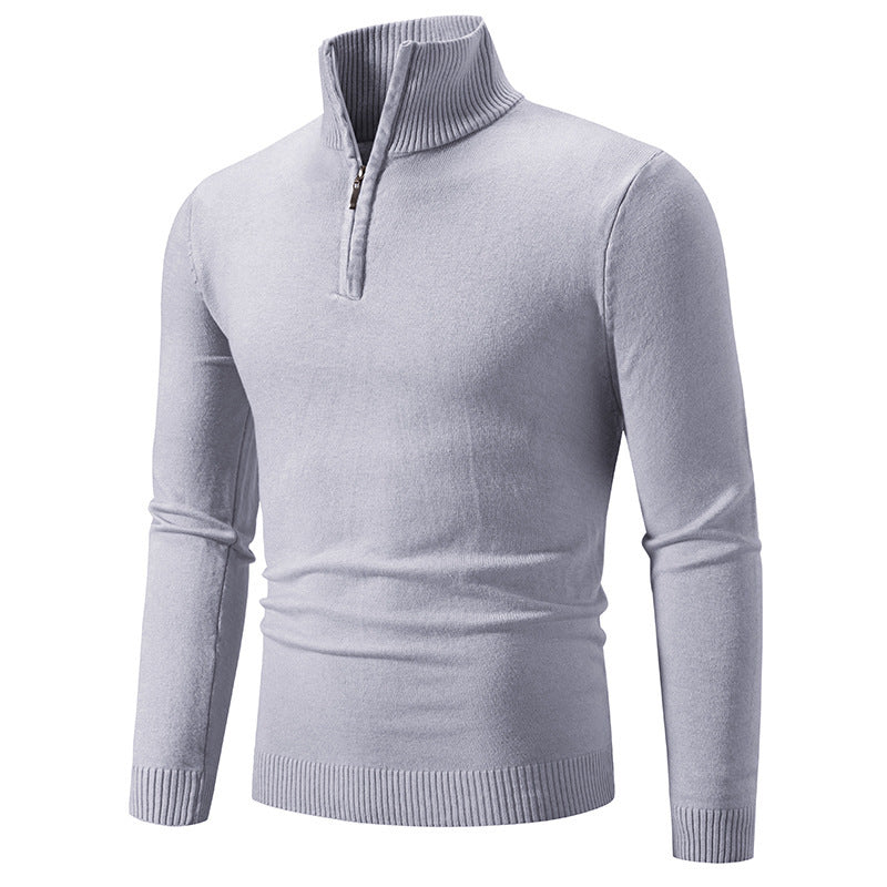 Men's Plus Size Fleece Zip Mock Neck Sweater | Sizes S–3XL