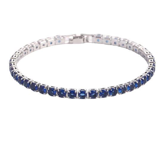 Hip Hop Micro Zircon Tennis Bracelet | Sparkling Copper Jewelry