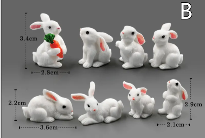 Mini Resin Animal Figurines | DIY Micro-Landscape & Garden Decor