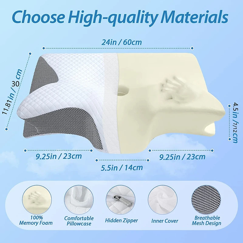 Travel Neck Pillow – Memory Foam U-Shape Support for Flights & Office
