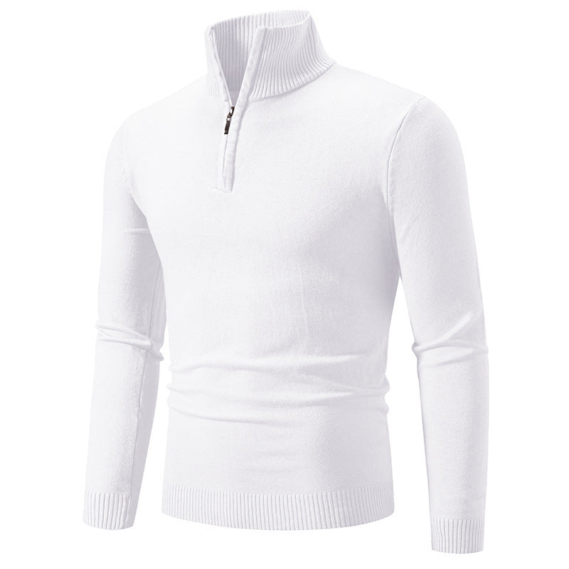 Men's Plus Size Fleece Zip Mock Neck Sweater | Sizes S–3XL