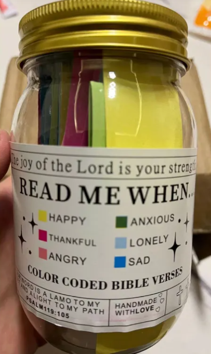 Bible Verses in a Jar – 52 Inspirational Scripture Cards Gift Set