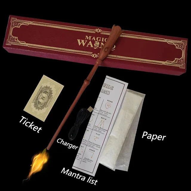 Fire-Breathing Magic Wand Toy | Electronic Fireball Role-Play Prop