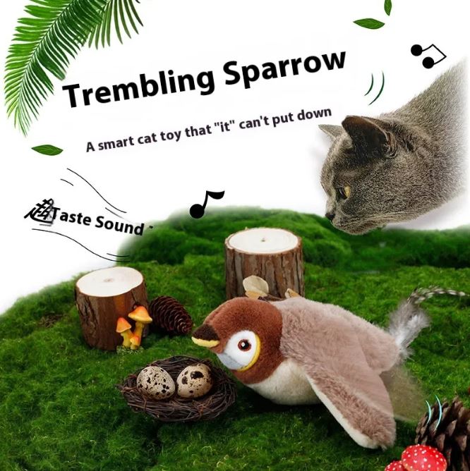 Flapping Bird Cat Toy | USB Rechargeable Interactive Cat Toy