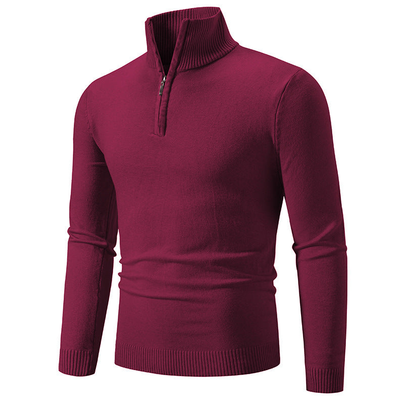 Men's Plus Size Fleece Zip Mock Neck Sweater | Sizes S–3XL