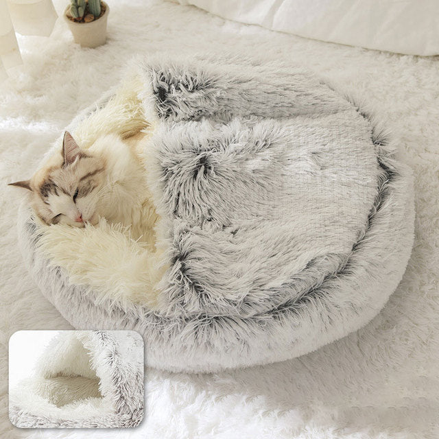 2-in-1 Foldable Pet Bed & Sofa – Soft Plush for Dogs & Cats