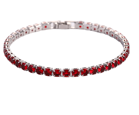 Hip Hop Micro Zircon Tennis Bracelet | Sparkling Copper Jewelry