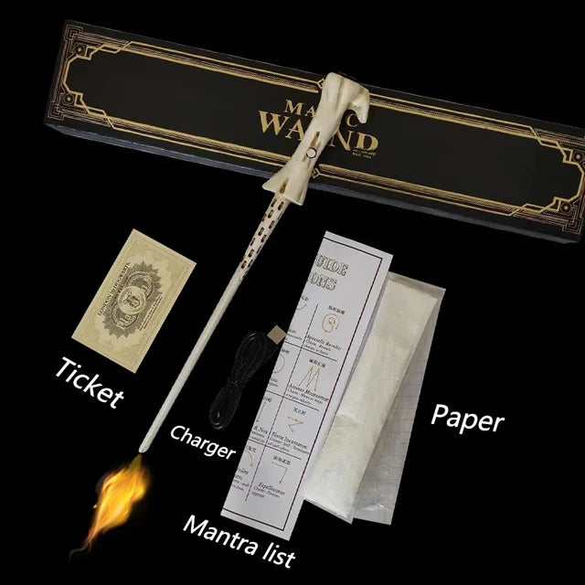 Fire-Breathing Magic Wand Toy | Electronic Fireball Role-Play Prop