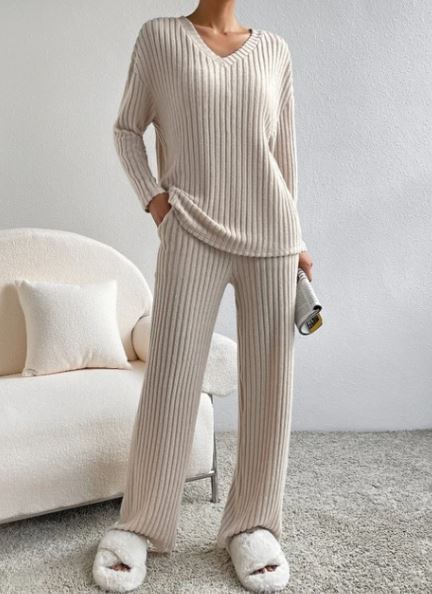 Women's Casual 2-Piece Loungewear Set – Soft Matching Outfit