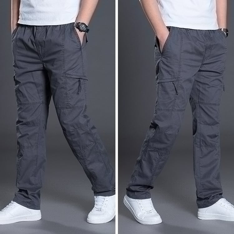 Men's Plus Size Stretch Trousers – Comfortable Elastic Waist Pants
