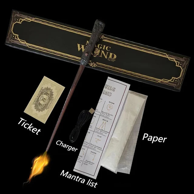 Fire-Breathing Magic Wand Toy | Electronic Fireball Role-Play Prop