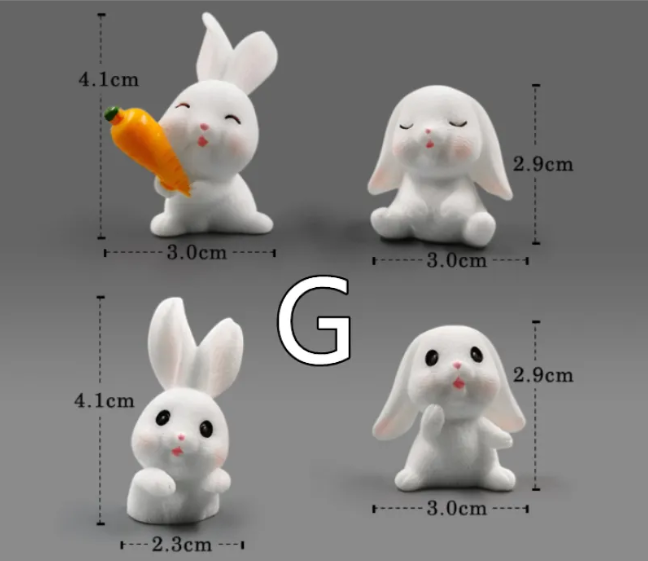 Mini Resin Animal Figurines | DIY Micro-Landscape & Garden Decor