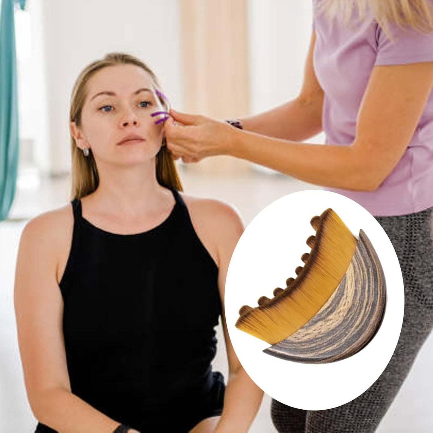 Facial Lymph Drainage Massage Brush – Gua Sha Face Contouring Tool