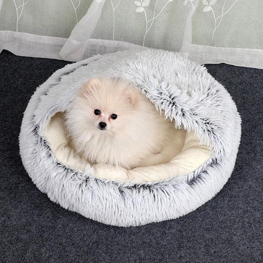 2-in-1 Foldable Pet Bed & Sofa – Soft Plush for Dogs & Cats