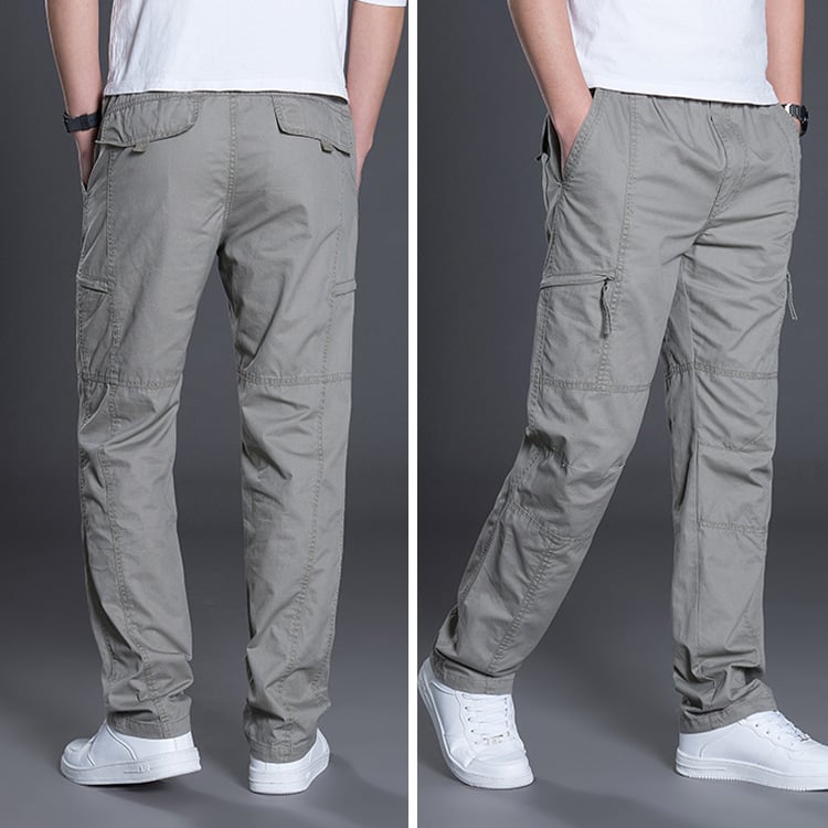 Men's Plus Size Stretch Trousers – Comfortable Elastic Waist Pants