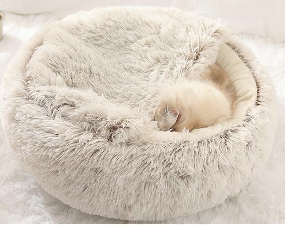 2-in-1 Foldable Pet Bed & Sofa – Soft Plush for Dogs & Cats