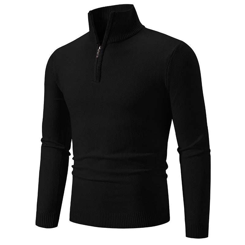 Men's Plus Size Fleece Zip Mock Neck Sweater | Sizes S–3XL