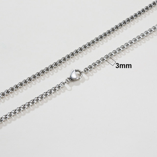 Twisted Rope Figaro Necklaces | Stainless Steel Cuban Chain