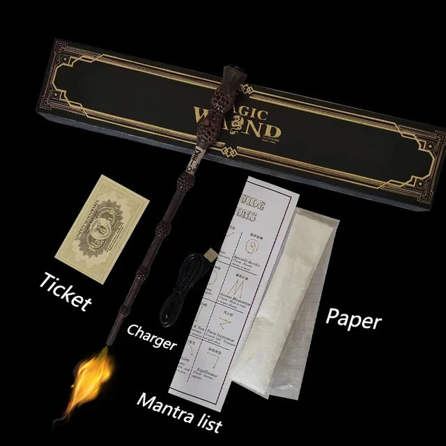 Fire-Breathing Magic Wand Toy | Electronic Fireball Role-Play Prop
