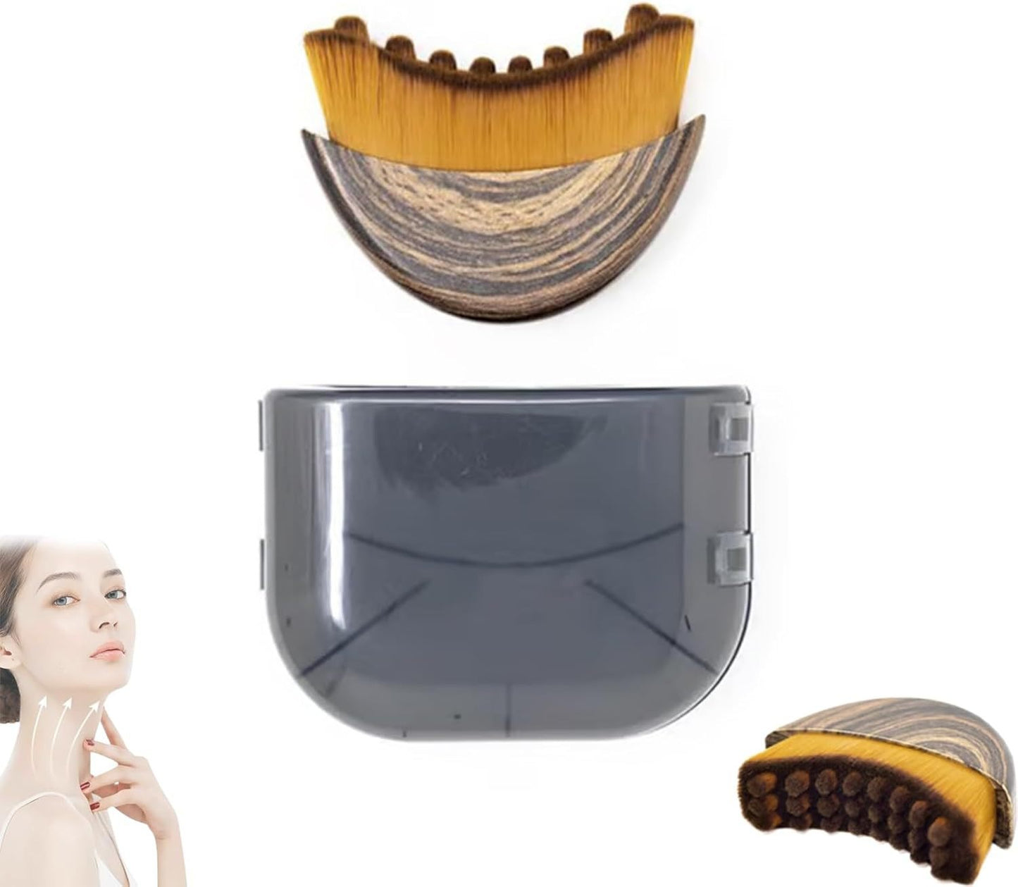 Facial Lymph Drainage Massage Brush – Gua Sha Face Contouring Tool