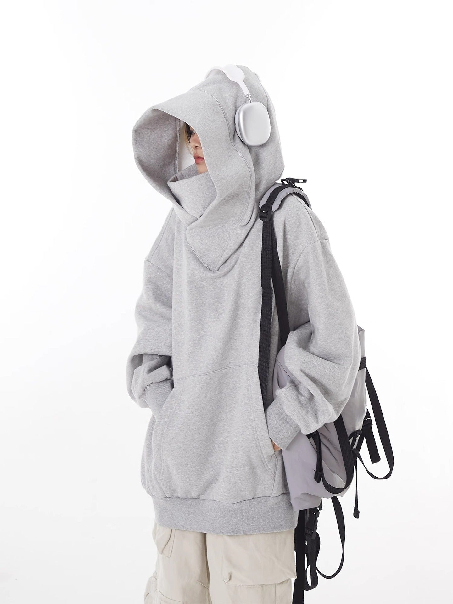 Loose High Collar Fleece Lined Hoodie | Cozy Winter Sweater