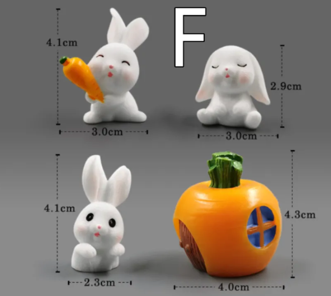 Mini Resin Animal Figurines | DIY Micro-Landscape & Garden Decor