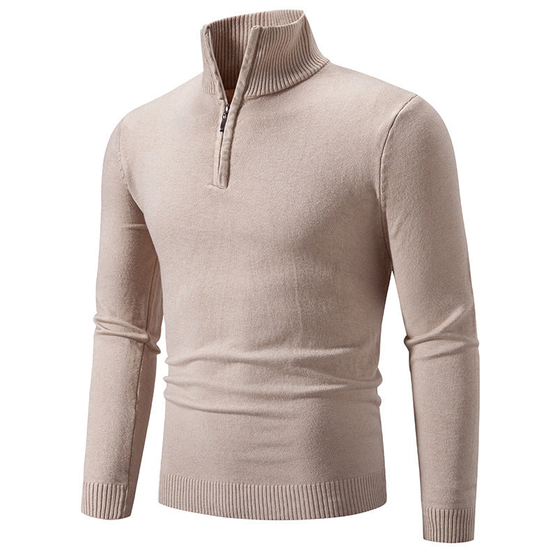 Men's Plus Size Fleece Zip Mock Neck Sweater | Sizes S–3XL
