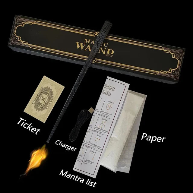 Fire-Breathing Magic Wand Toy | Electronic Fireball Role-Play Prop