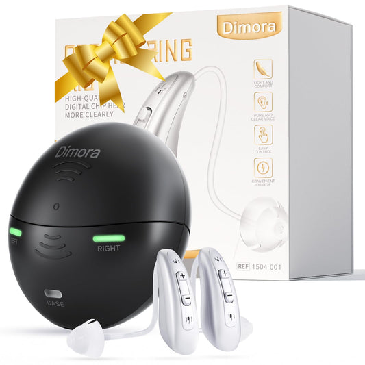 Dimora Rechargeable Hearing Aids – 16-Channel, Noise Canceling, OTC