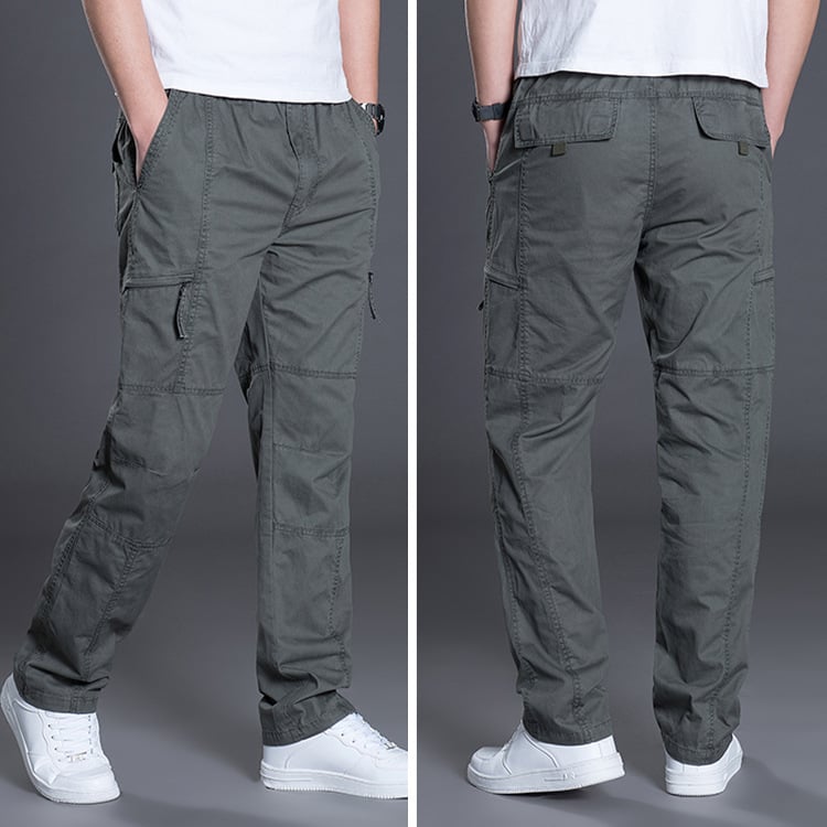 Men's Plus Size Stretch Trousers – Comfortable Elastic Waist Pants