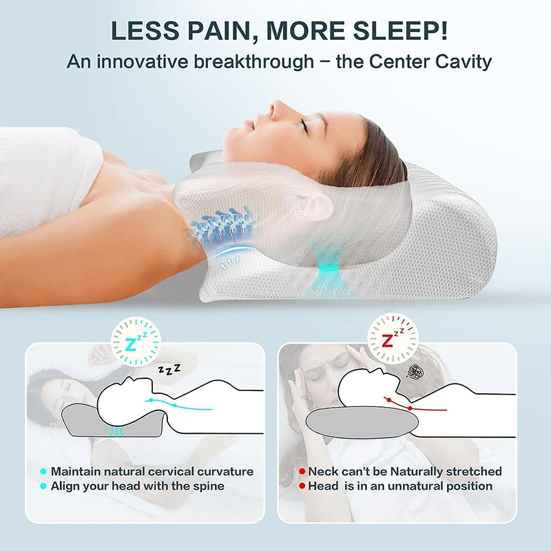 Travel Neck Pillow – Memory Foam U-Shape Support for Flights & Office