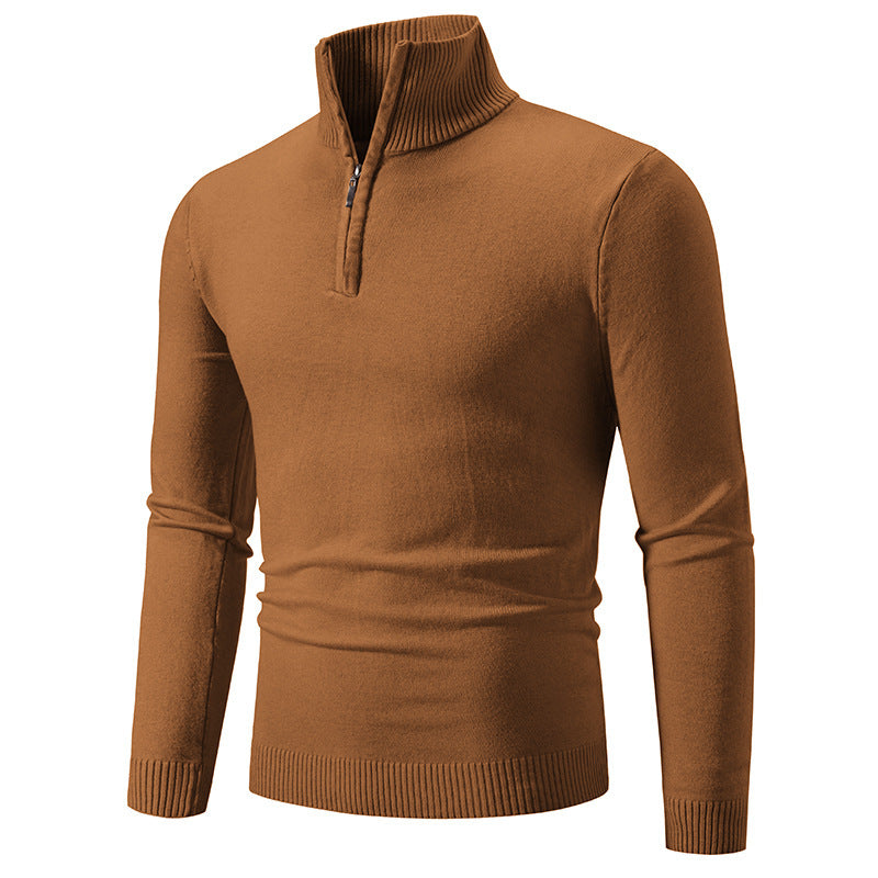 Men's Plus Size Fleece Zip Mock Neck Sweater | Sizes S–3XL