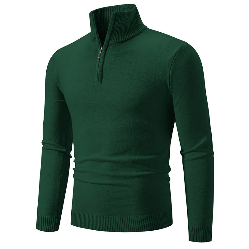 Men's Plus Size Fleece Zip Mock Neck Sweater | Sizes S–3XL