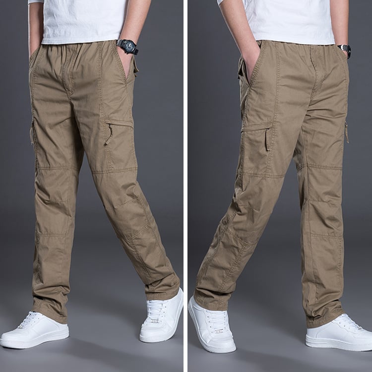 Men's Plus Size Stretch Trousers – Comfortable Elastic Waist Pants