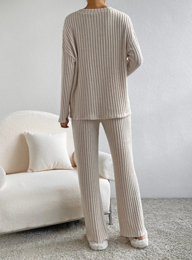 Women's Casual 2-Piece Loungewear Set – Soft Matching Outfit