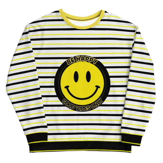 "Be Happy" Graphic Sweatshirt – Unisex Motivational Pullover