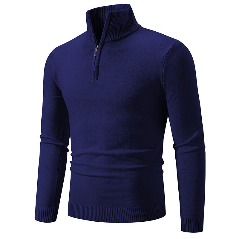 Men's Plus Size Fleece Zip Mock Neck Sweater | Sizes S–3XL