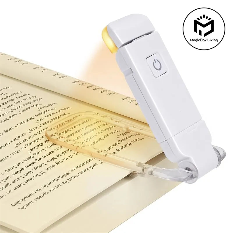 LED Clip-On Book Light | USB Rechargeable Eye Protection Reading Light