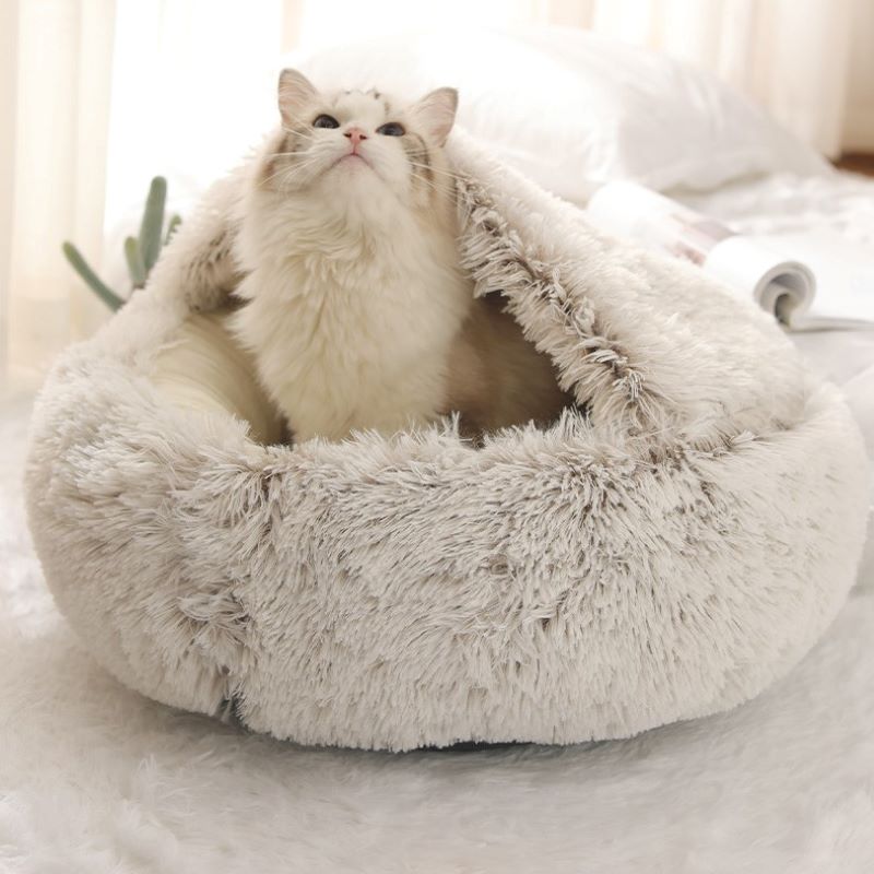 2-in-1 Foldable Pet Bed & Sofa – Soft Plush for Dogs & Cats